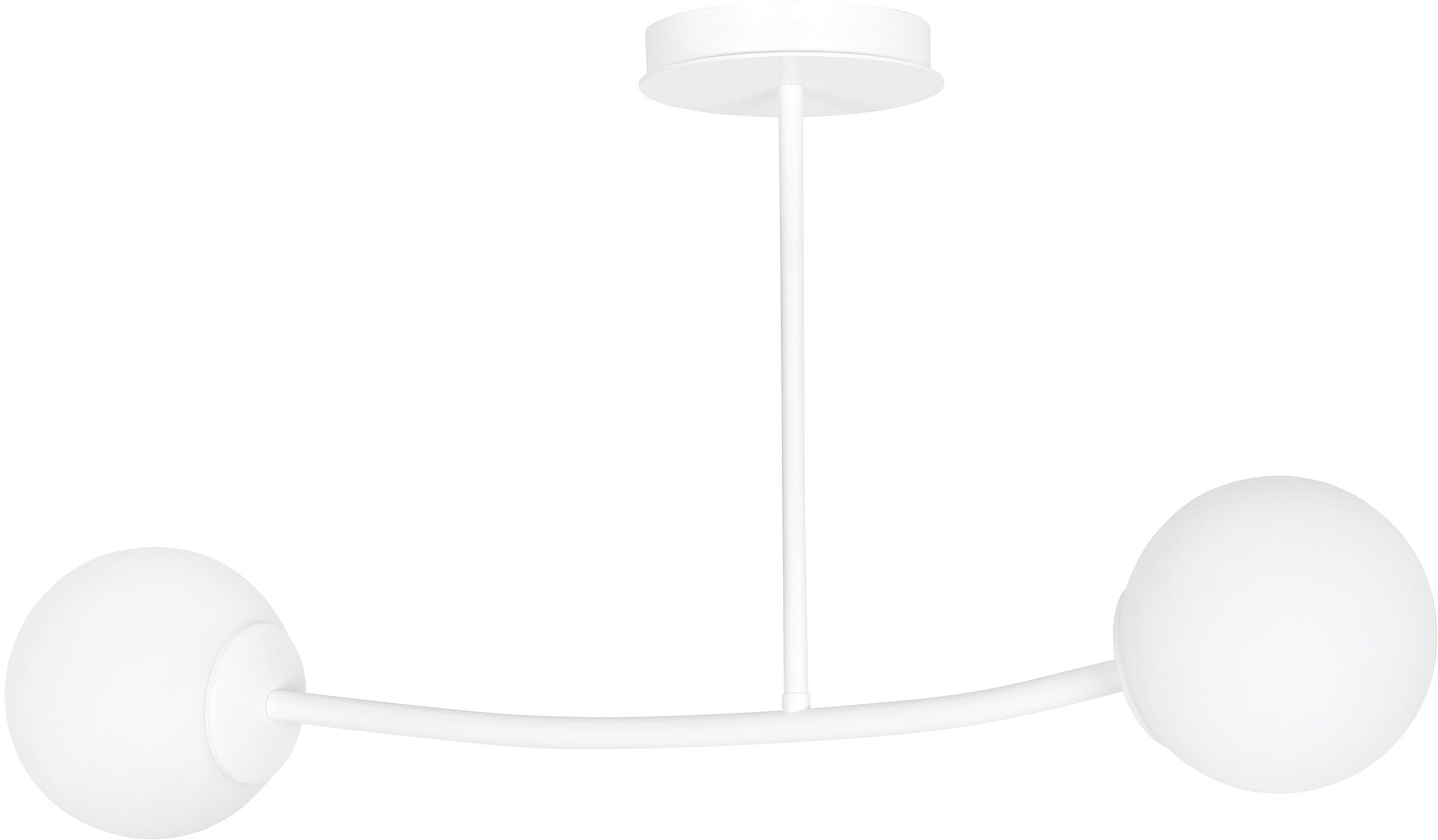 Emibig Halldor plafondlamp 2x10 W wit-melkachtig 1025/2