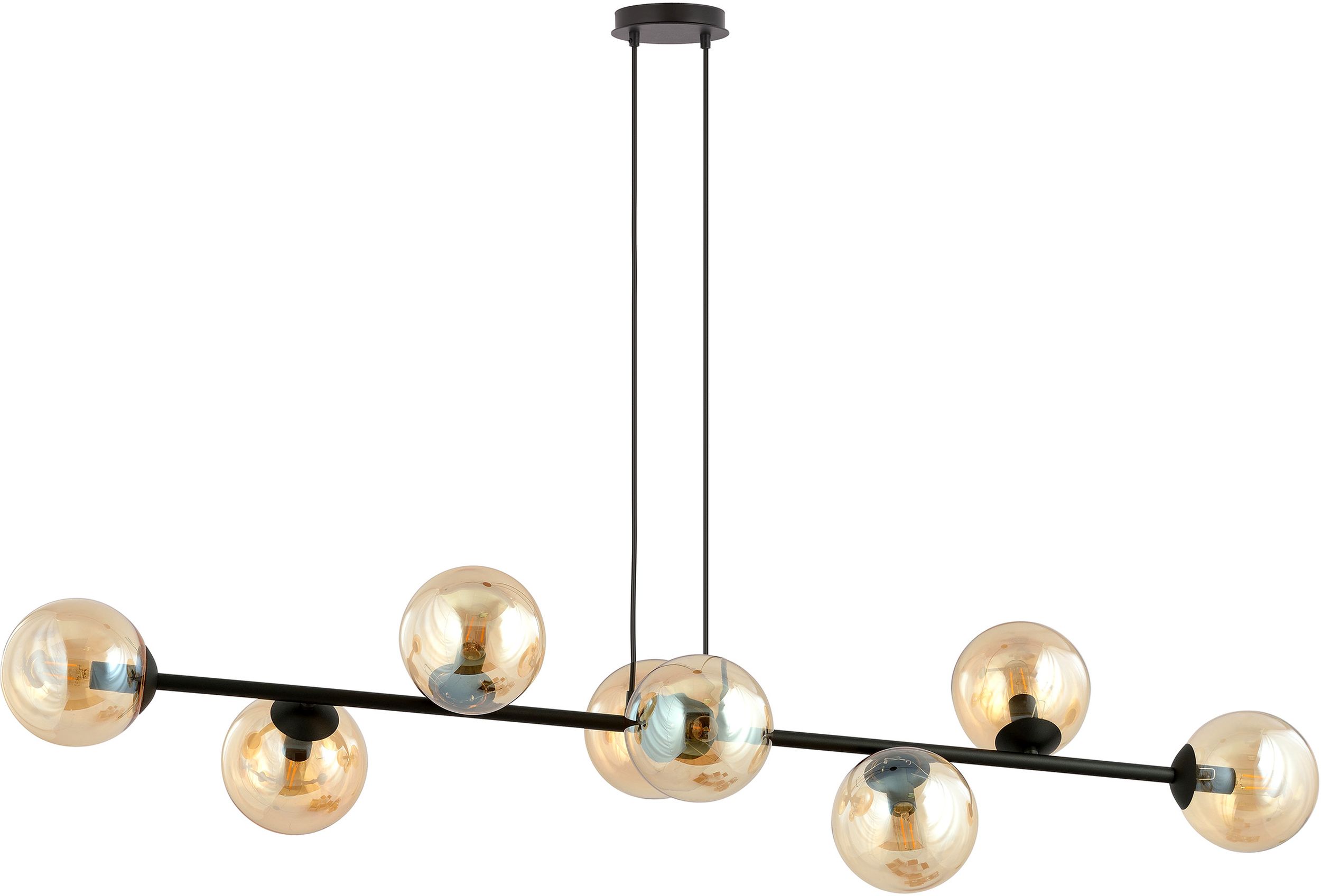 Emibig Rossi hanglamp x10 W zwart-amber 876/8