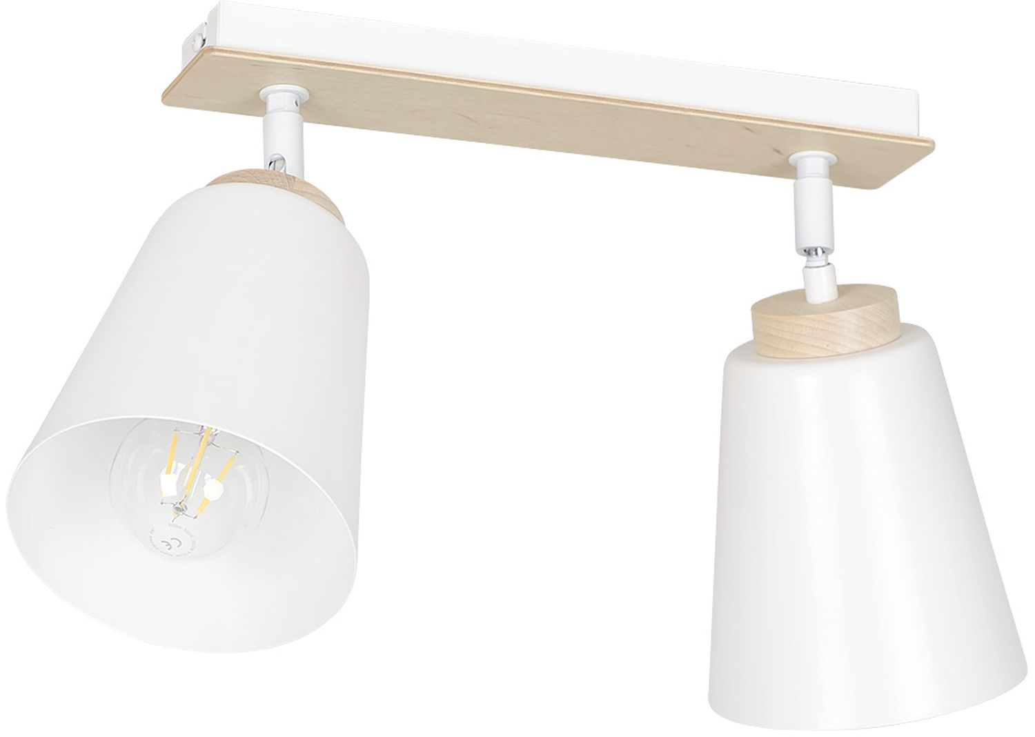 Emibig Atlas plafondlamp 2x15 W wit-hout 724/2