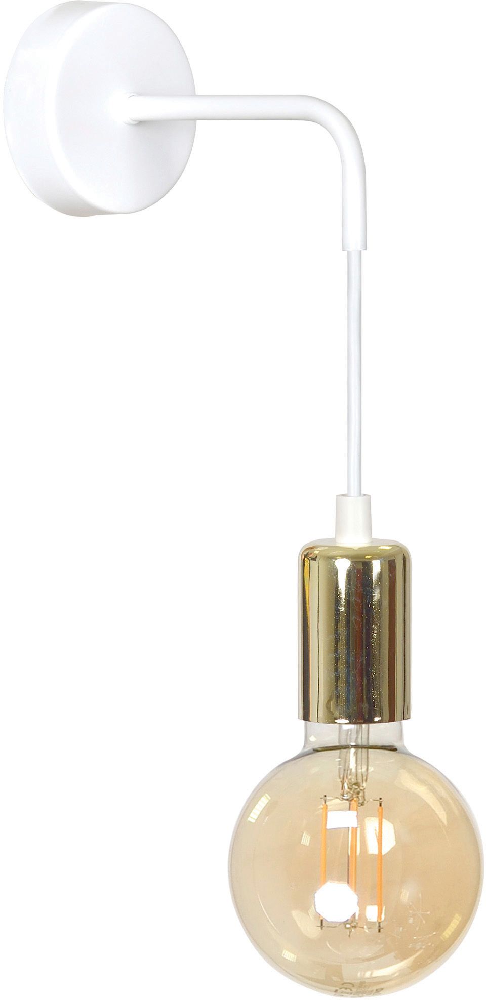 Emibig Vesio wandlamp 1x15 W wit-gouden 786/K1