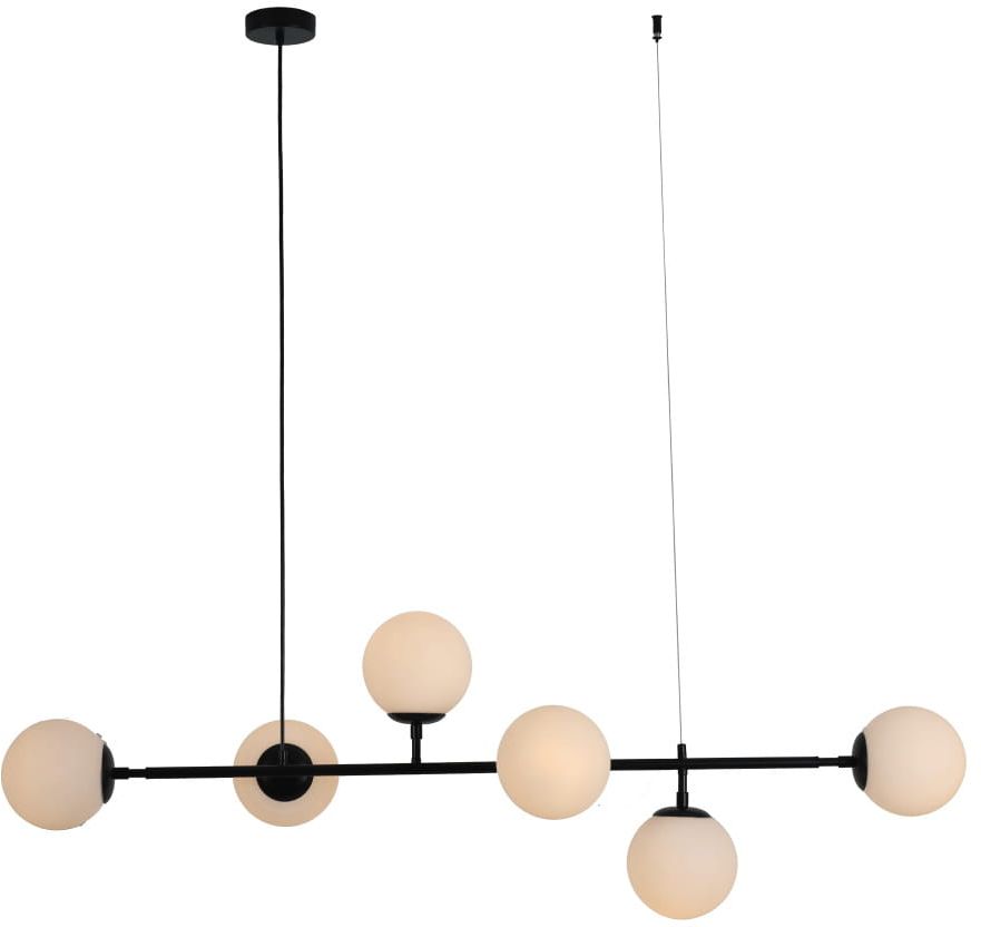 Light Prestige Alisa hanglamp 6x40 W wit-zwart LP-005/6PBK/WH
