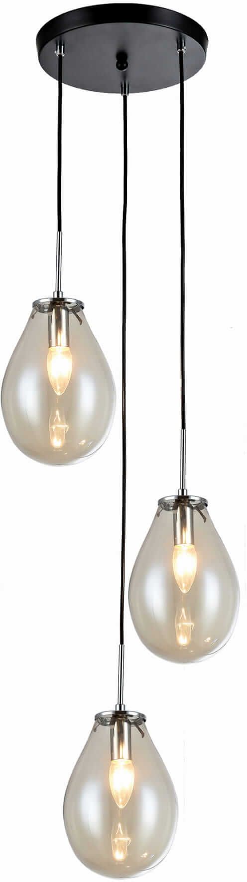 Light Prestige Fondi hanglamp 3x40 W zwart-doorzichtig LP-1214/3P