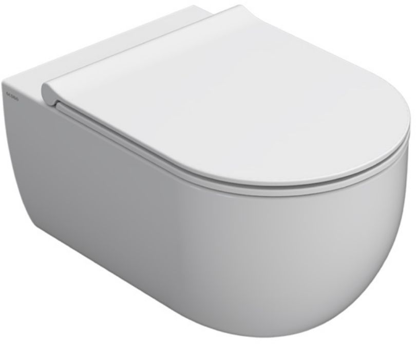 Globo Mode toiletpot hangend zonder kraag wit glans MES02BI