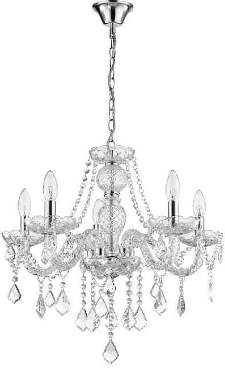 Light Prestige Cristallo hanglamp 5x60 W doorzichtig LP-2940/5P