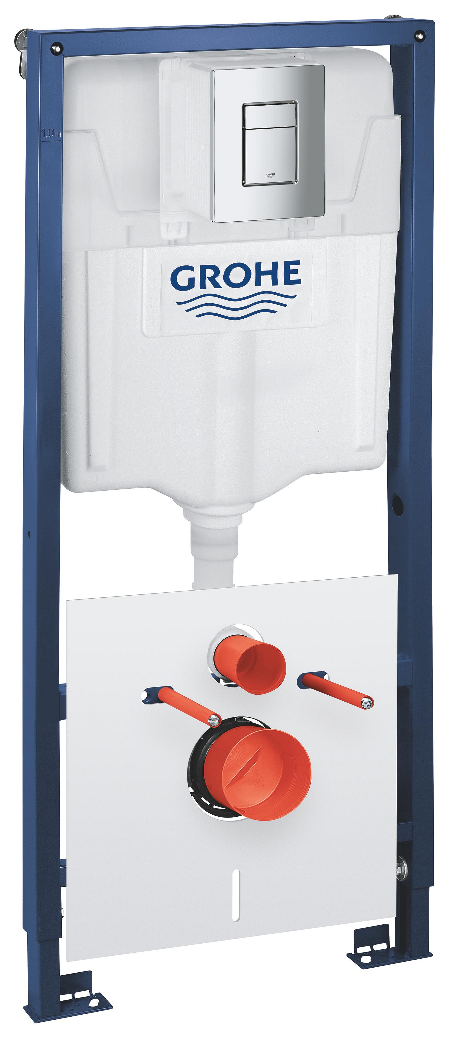 Grohe Solido inbouwframe met knop en afdichting voor de hangkom 39930000