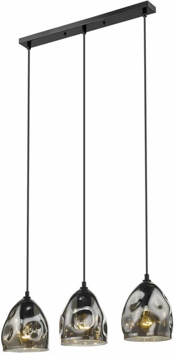 Light Prestige Melt hanglamp 3x40 W zwart-doorzichtig LP-126/3L