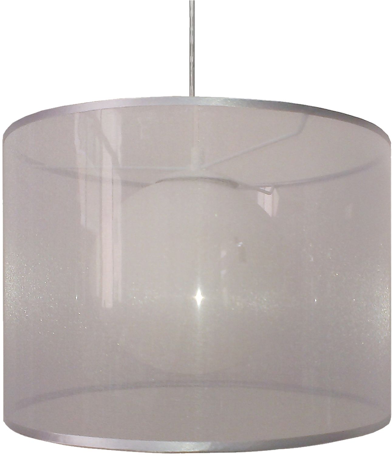 Candellux Chicago hanglamp 1x60 W zilveren 31-24916