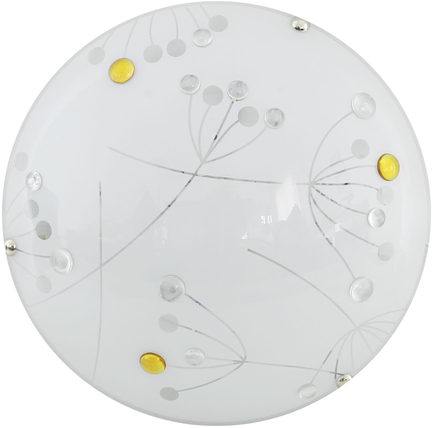 Candellux Floral plafond 1x10 W wit-amber 13-49766