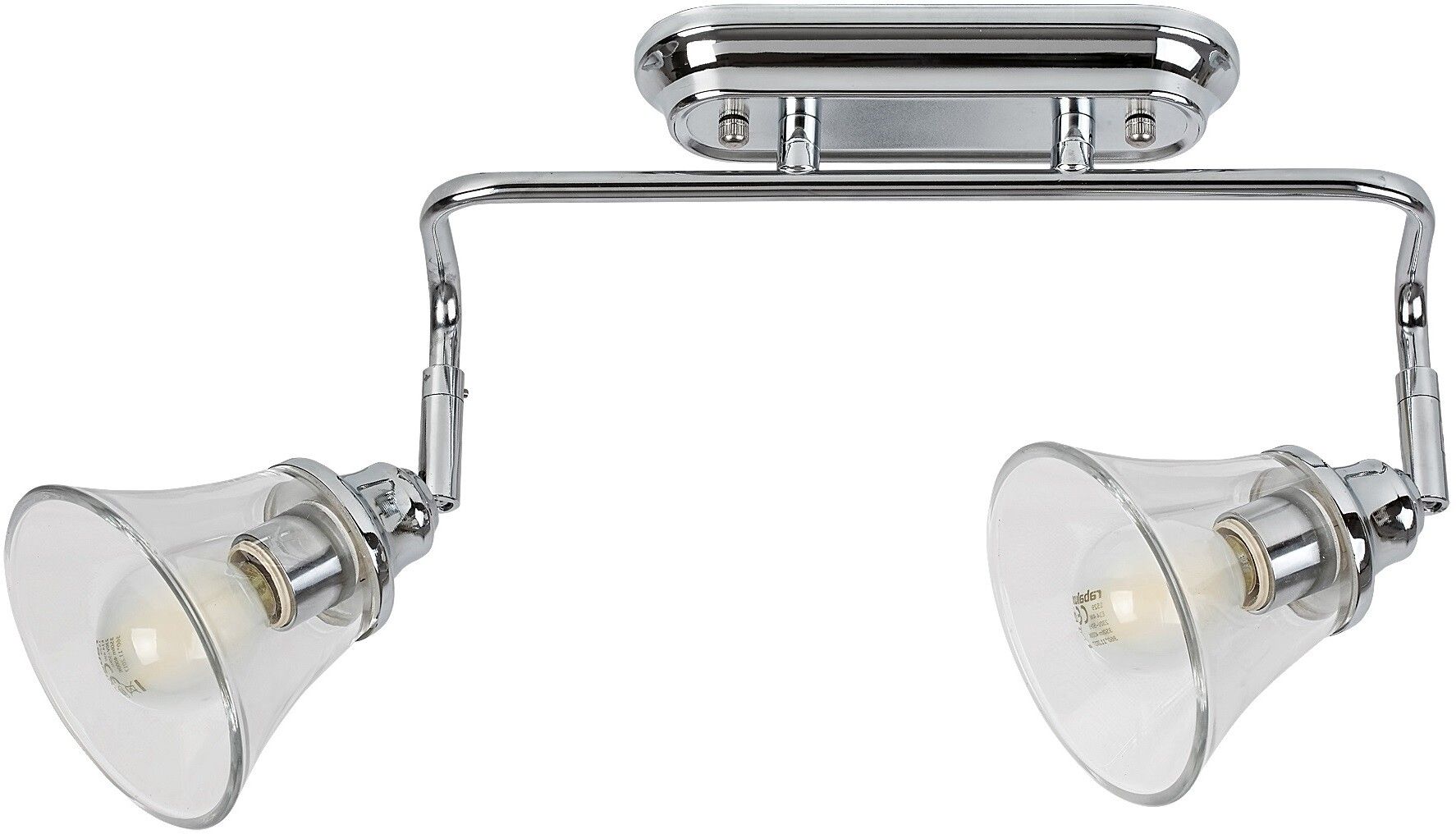 Rabalux Antoine wandlamp 2x40 W chroom-doorzichtig 3208