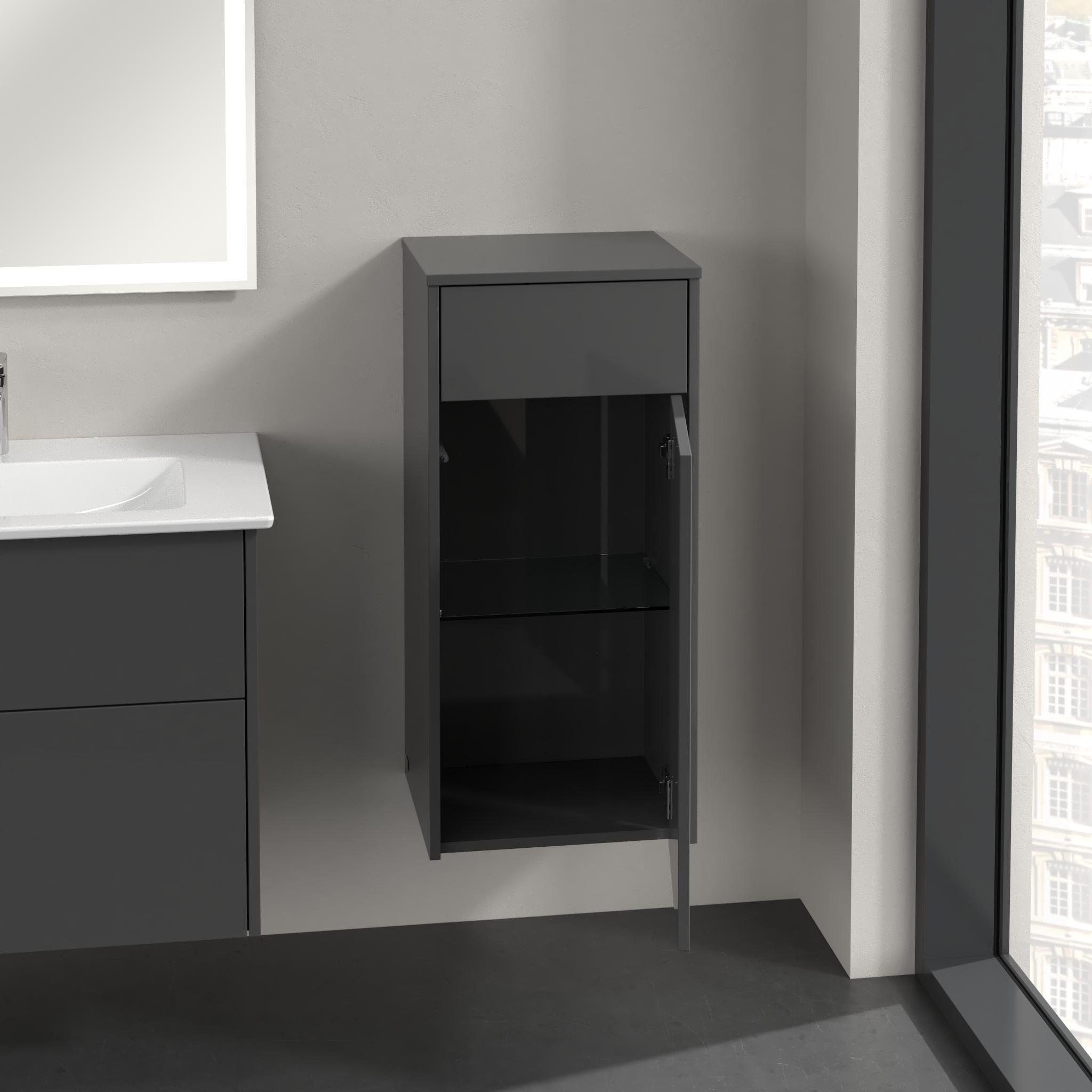 Villeroy & Boch Finero kast 40x35x86.6 cm hangend langs de zijkant grijs C53101FP
