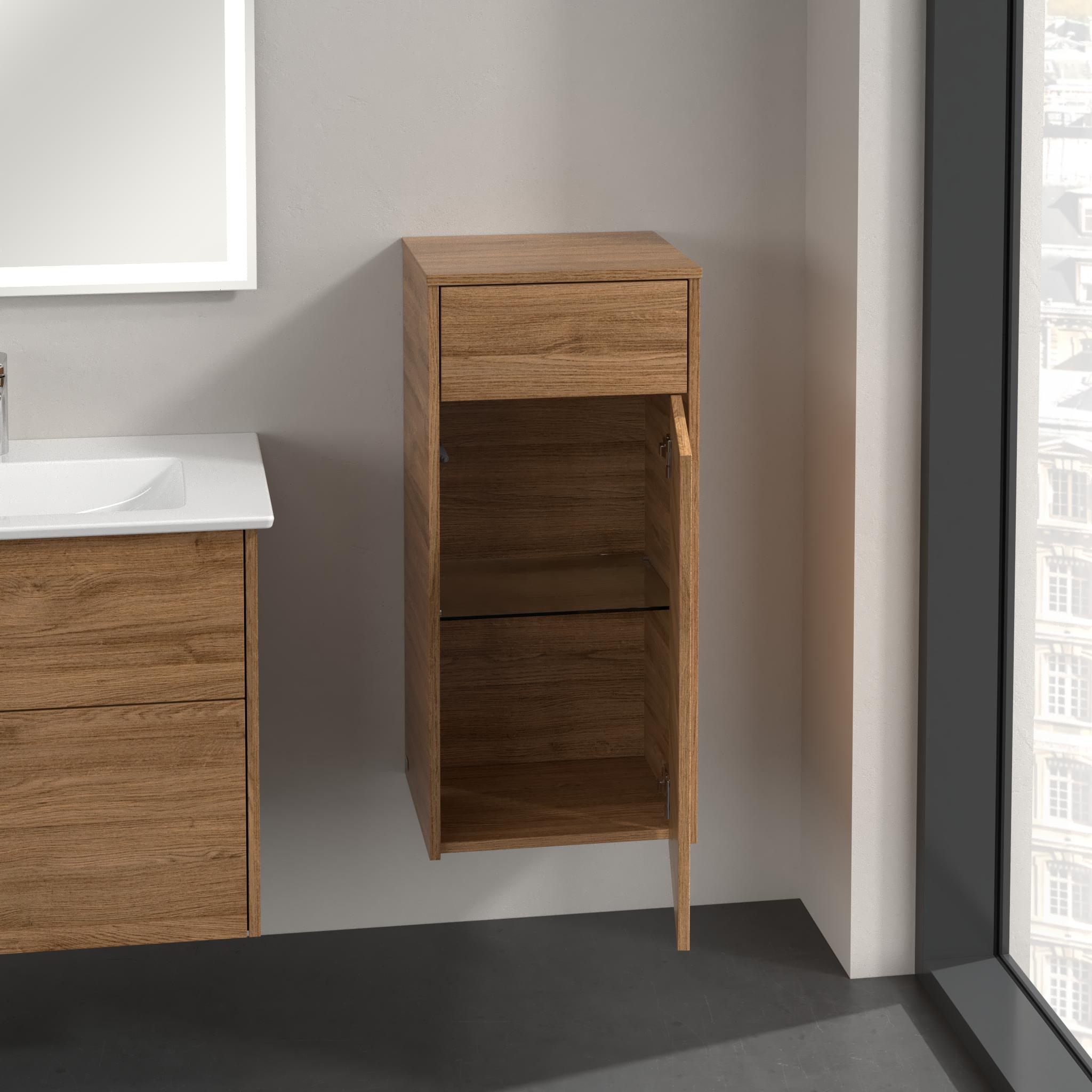 Villeroy & Boch Finero kast 40x35x87 cm hangend langs de zijkant eik C53101RH