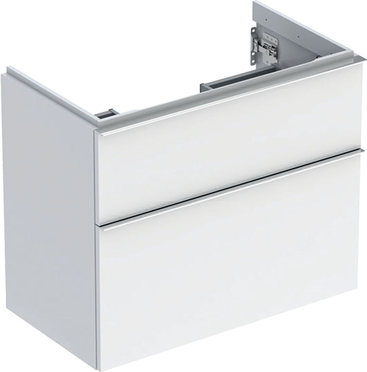 Geberit iCon kast 74x41.6x61.5 cm hangend onder de wastafel wit-chroom 502.308.01.2