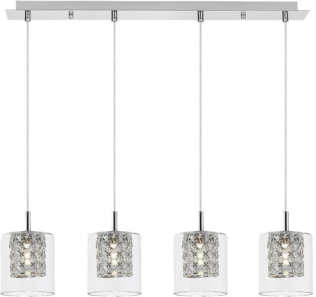 Rabalux Duchess hanglamp 4x40 W chroom-doorzichtig 3116