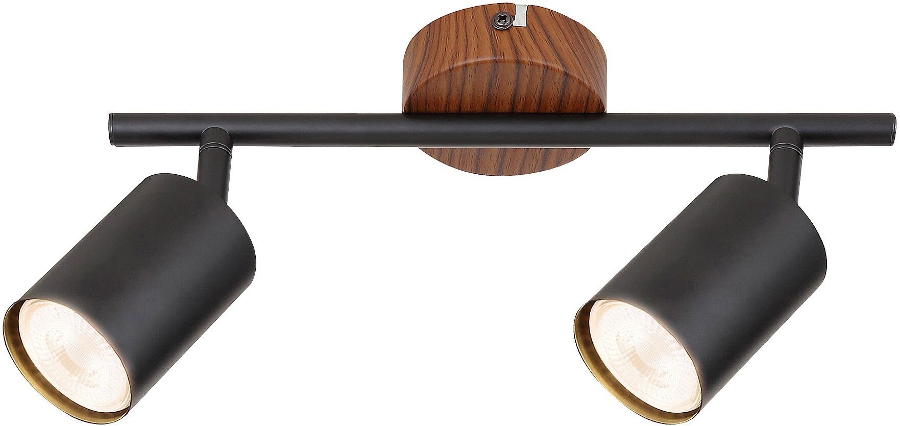 Rabalux Edmund plafondlamp 2x25 W zwart-hout 5296