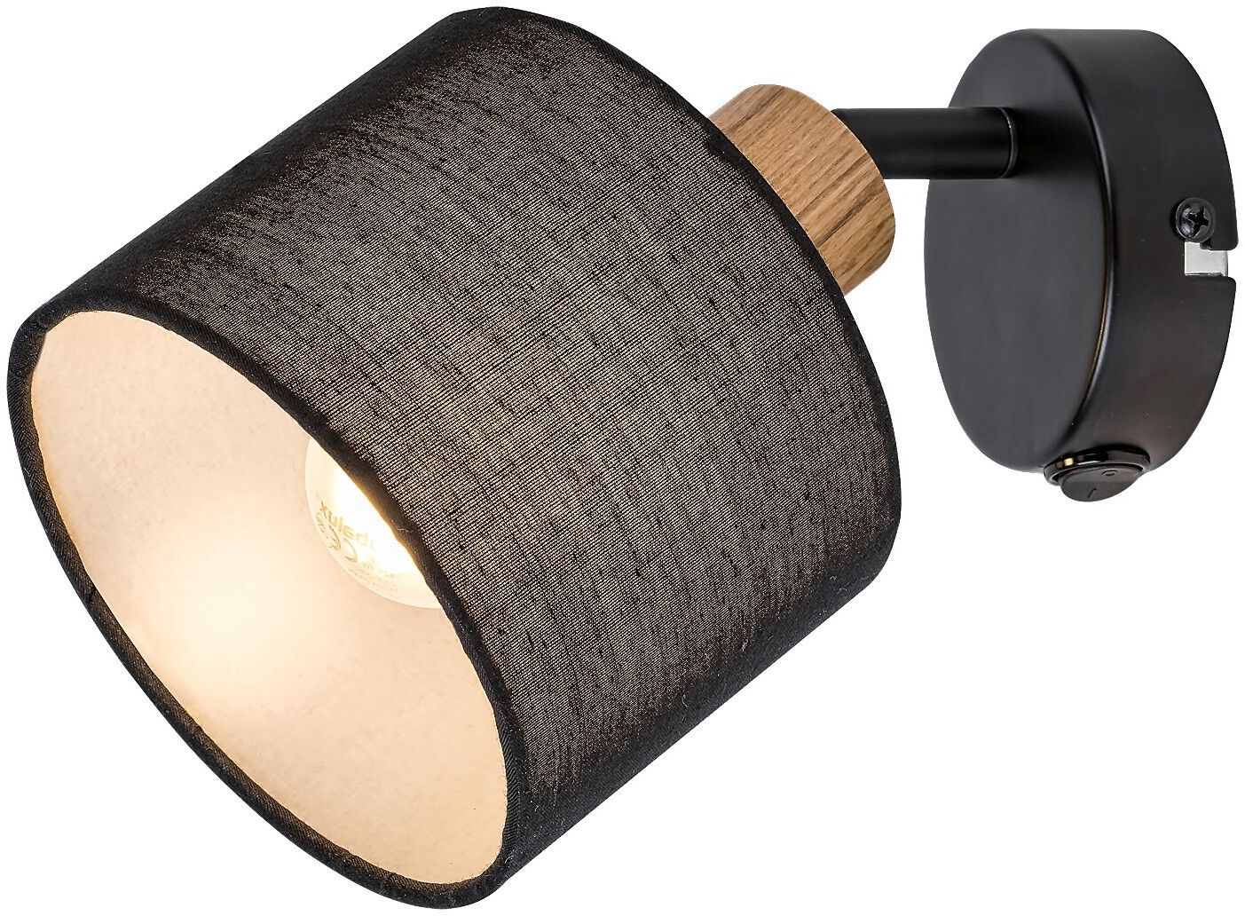 Rabalux Miguel wandlamp 1x40 W zwart-hout 3244