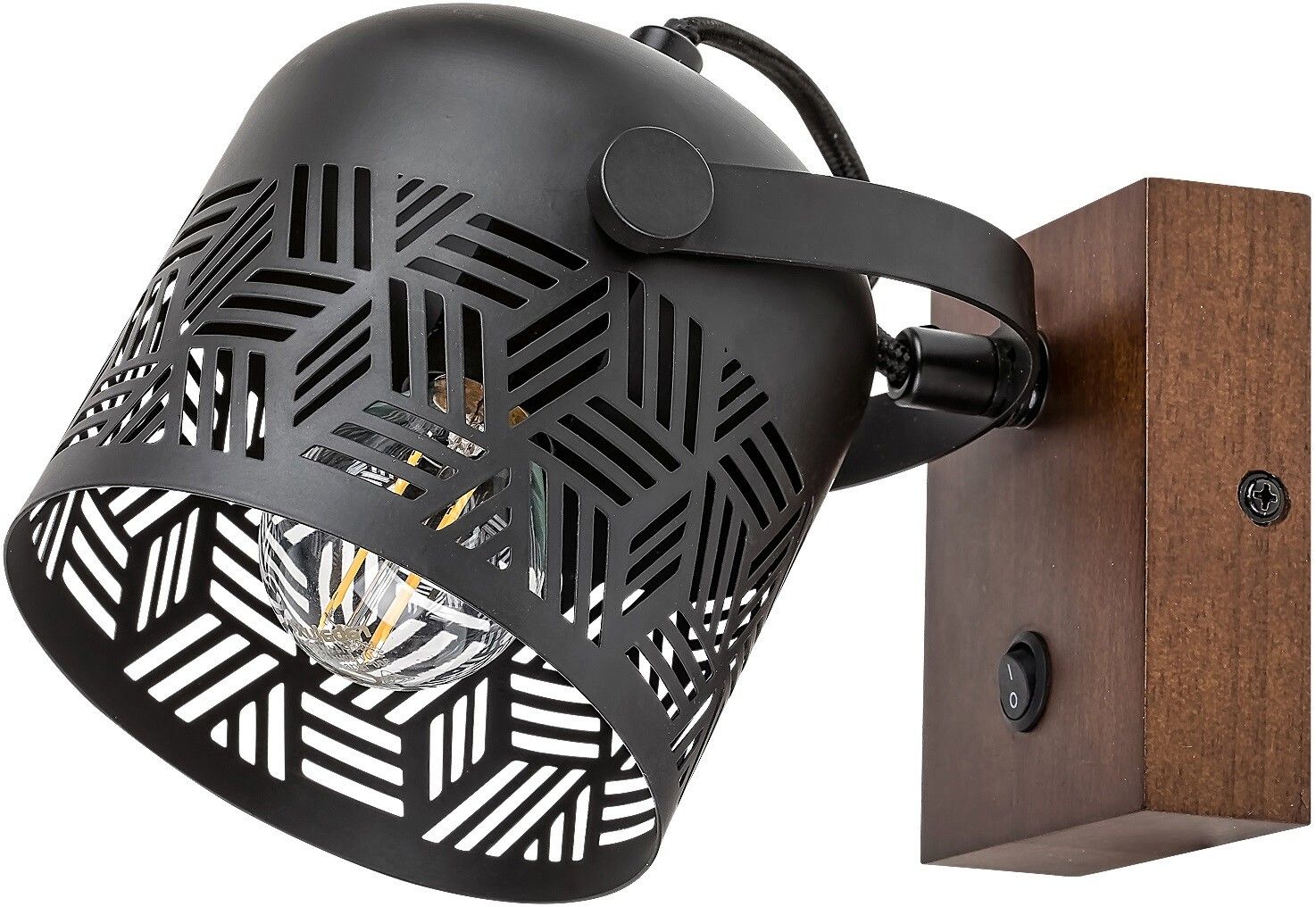 Rabalux Rotem wandlamp 1x40 W zwart-hout 3298