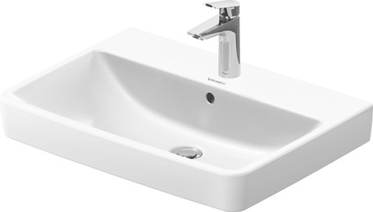 Duravit No. 1 wastafel 65x46 cm rechthoekig meubel wit glans 23756500002
