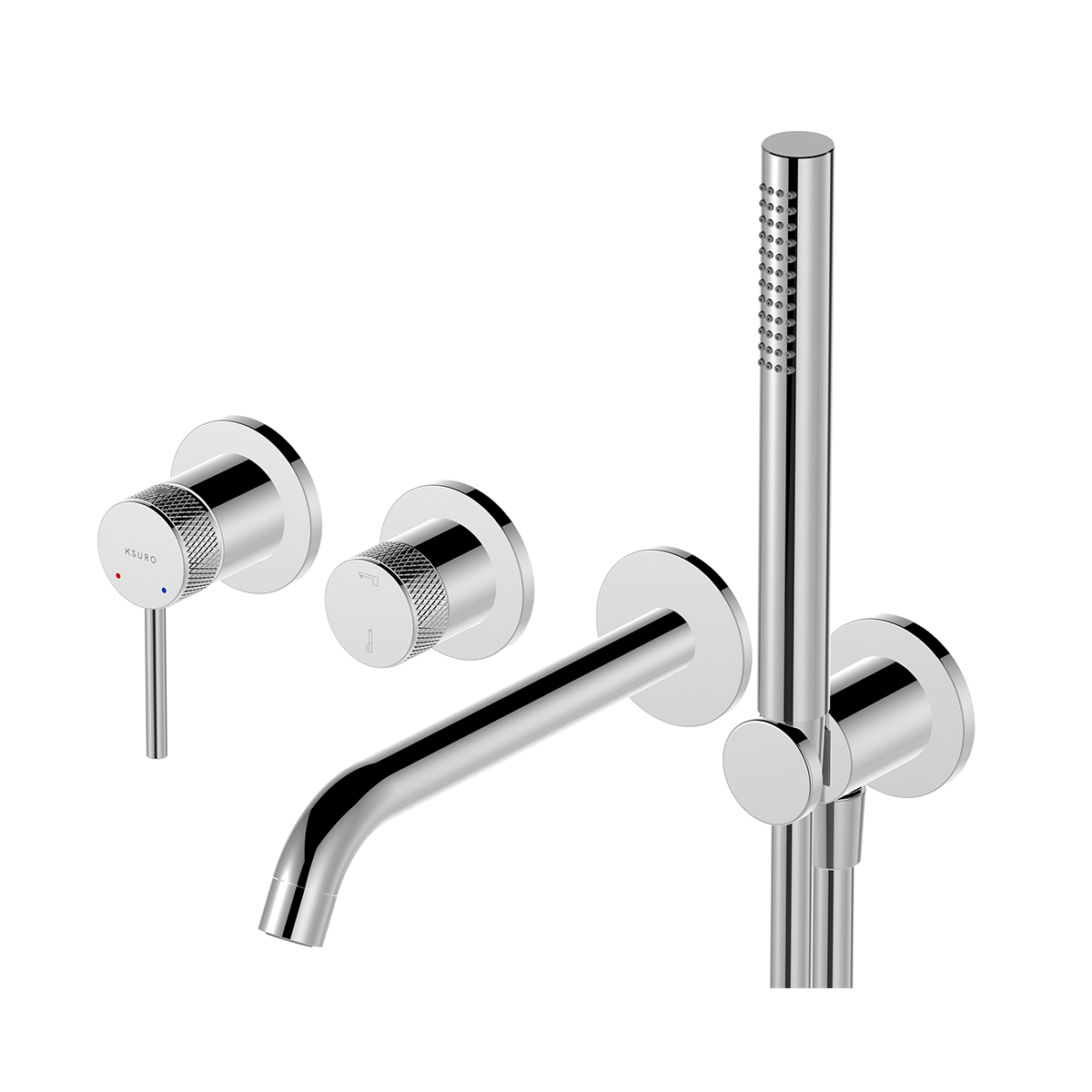 Ksuro 01 bad- en douchekraan inbouw chroom 13001010