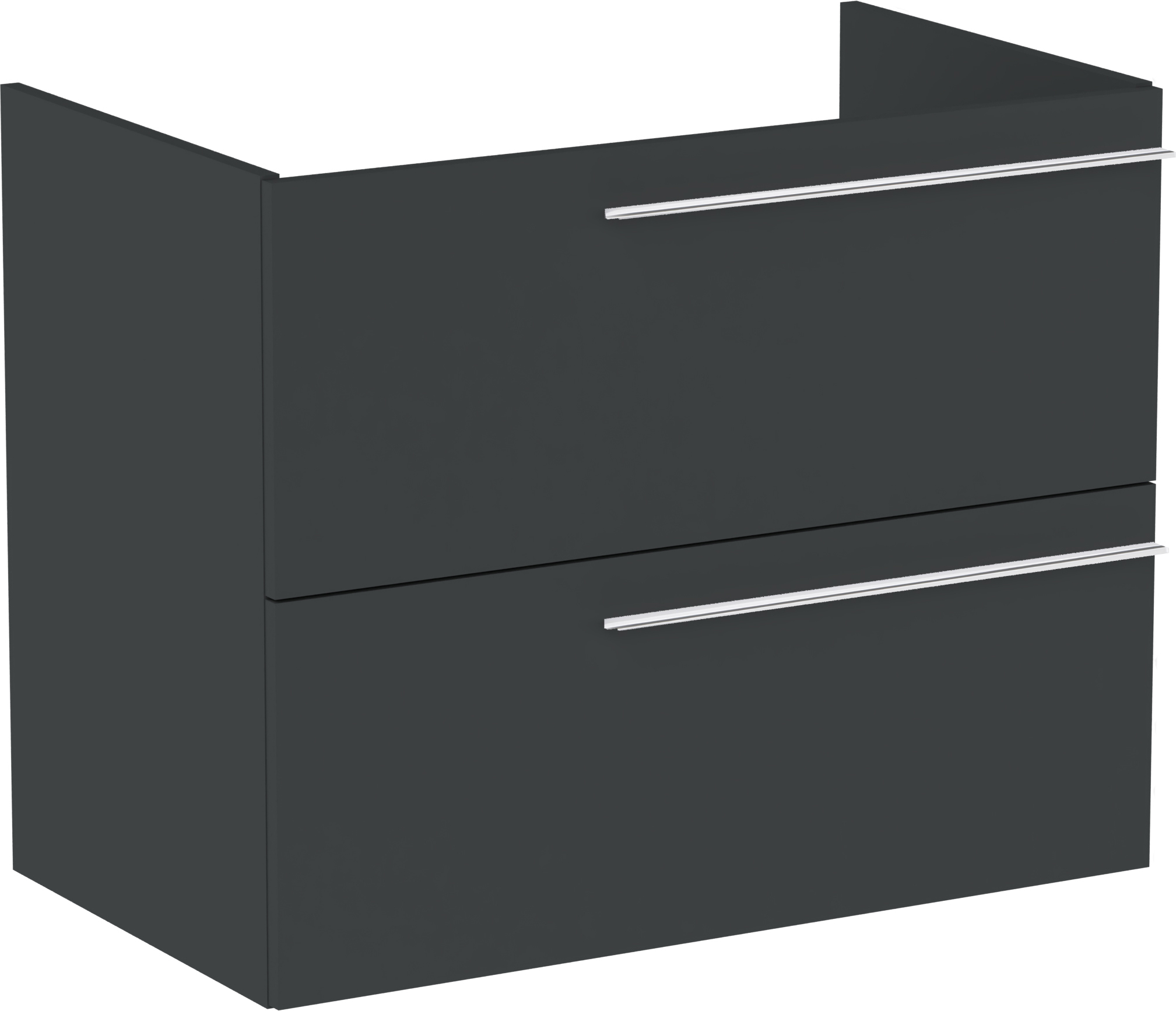 Roca Ella kast 78.5x44.6x63.5 cm hangend onder de wastafel zwart A857770531