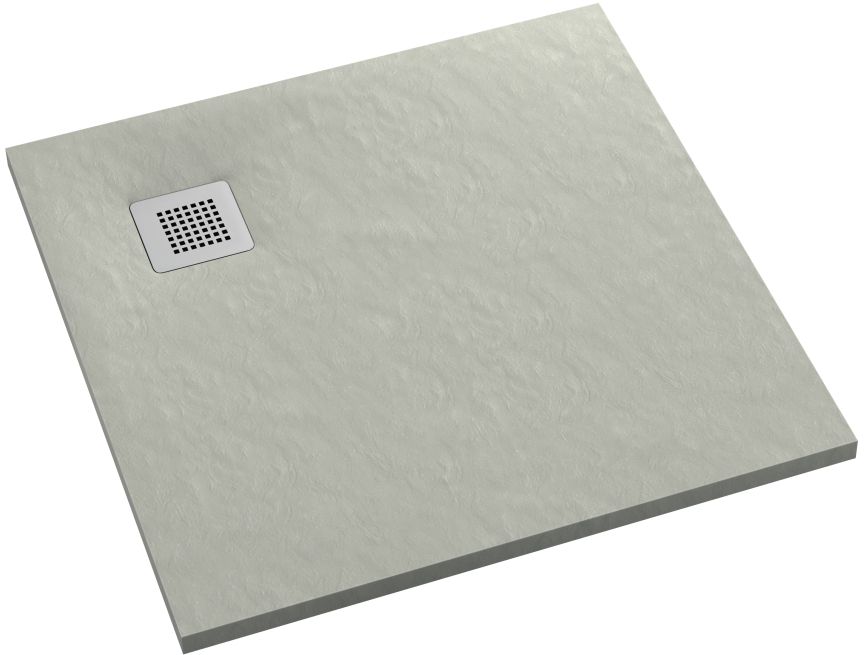 Schedpol Kalait Cement Stone vierkante douchebak 100x100 cm cement 3.3102/CT/ST-M2