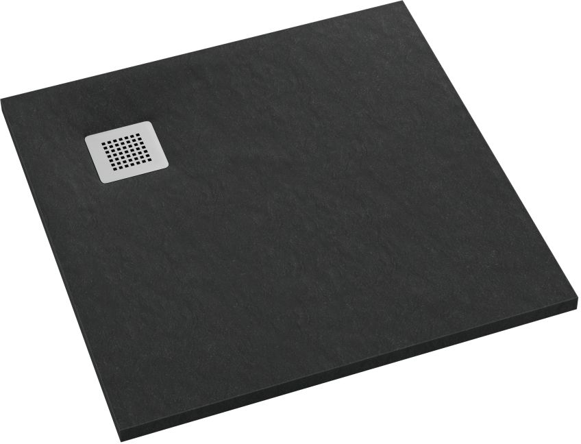 Schedpol Kalait Black Stone vierkante douchebak 90x90 cm zwart 3.3101/C/ST-M2
