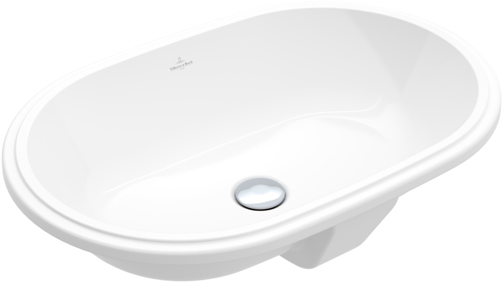 Villeroy & Boch Architectura wastafel 57x37.5 cm ovaal onderblad wit glans 5A7661R1