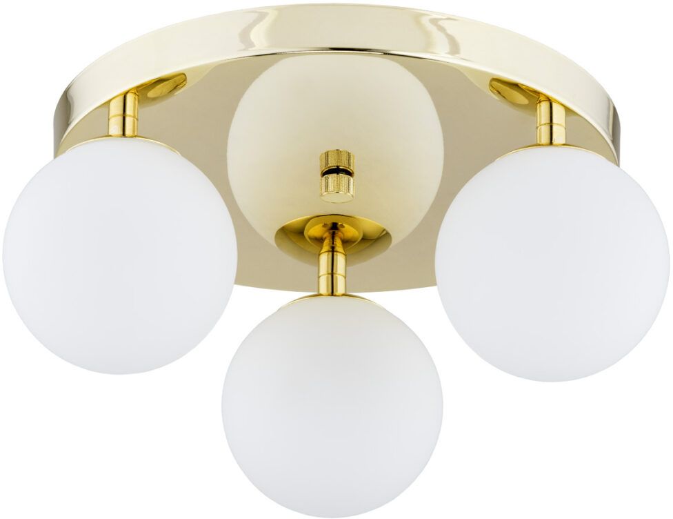 Argon Flavio plafondlamp 3x7 W messing-opaal 1413
