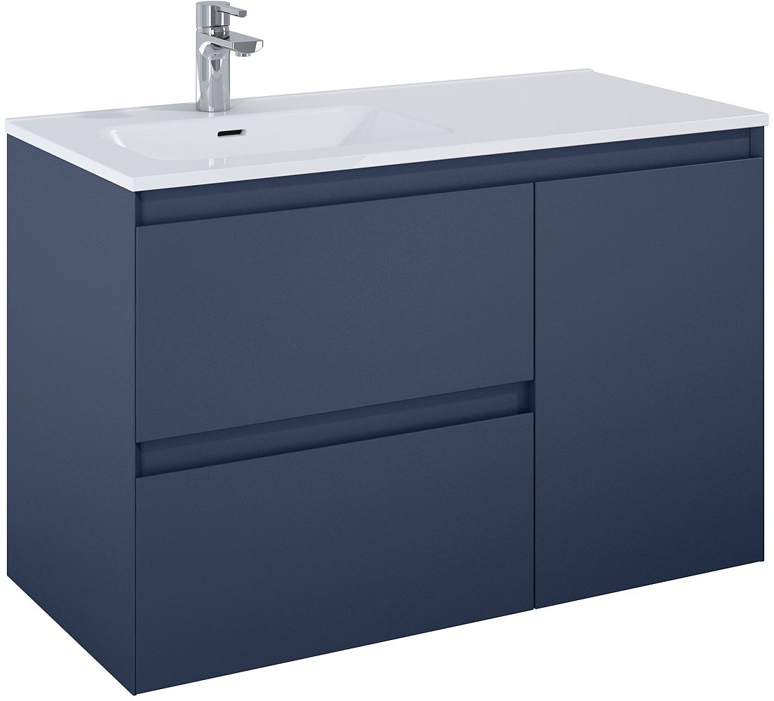 Elita Split kast 100x45.8x63.5 cm hangend onder de wastafel blauw RE011006057030