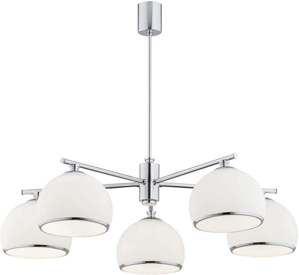 Argon Marbella plafondlamp 5x15 W chroom-opaal 2087