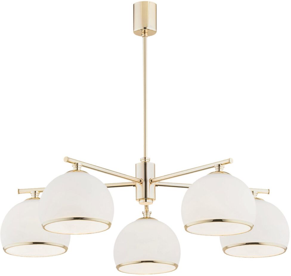 Argon Marbella plafondlamp 5x15 W messing-opaal 2088