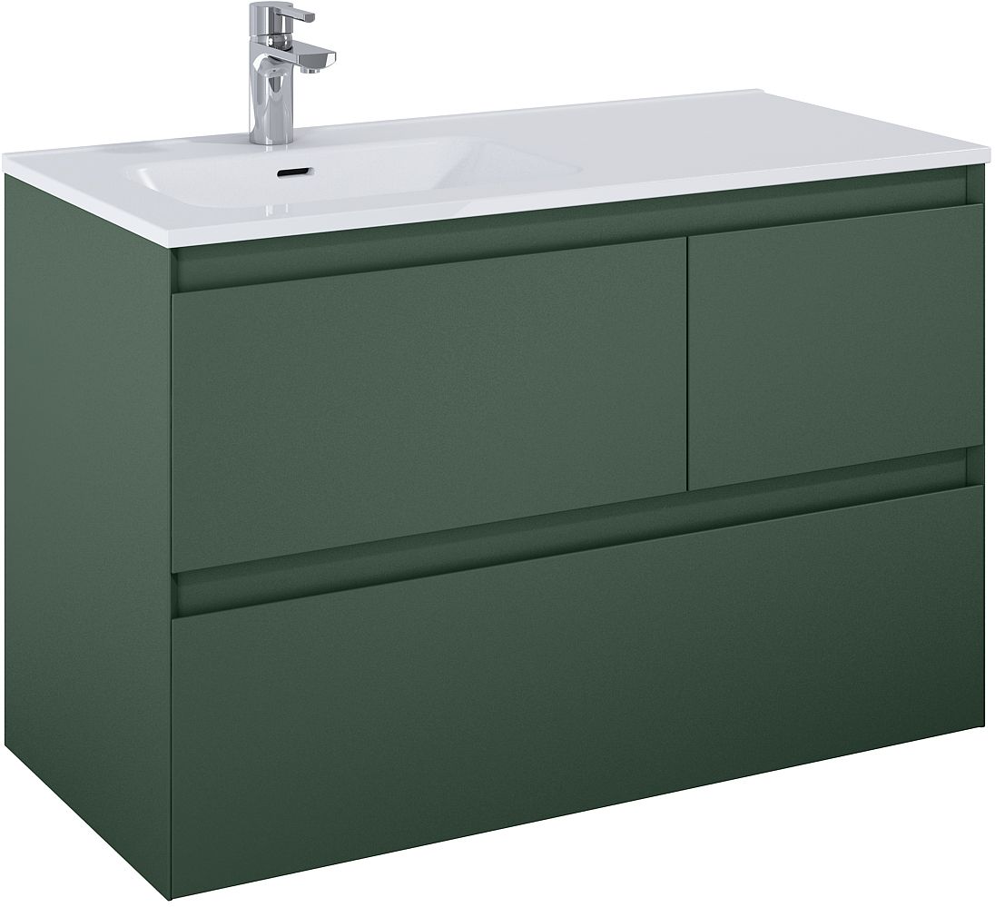 Elita Split kast 100x45.8x63.5 cm hangend onder de wastafel groen RE011006157010