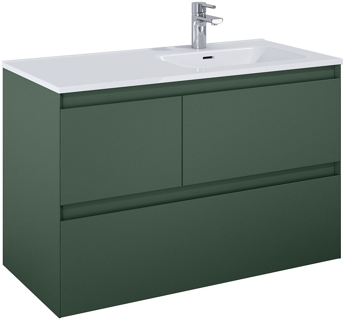 Elita Split kast 100x45.8x63.5 cm hangend onder de wastafel groen RE011005157010