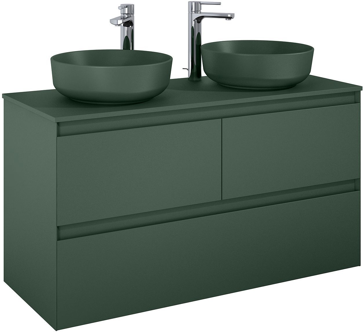 Elita Split kast 120x45.8x63.5 cm hangend onder de wastafel groen RE012007157010