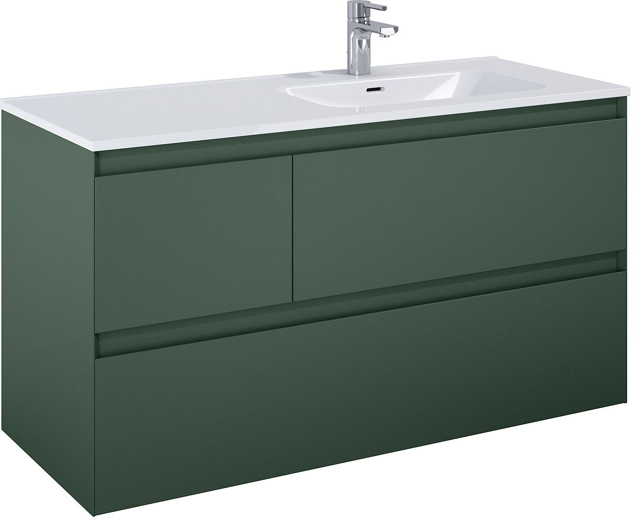 Elita Split kast 120x45.8x63.5 cm hangend onder de wastafel groen RE012005157010