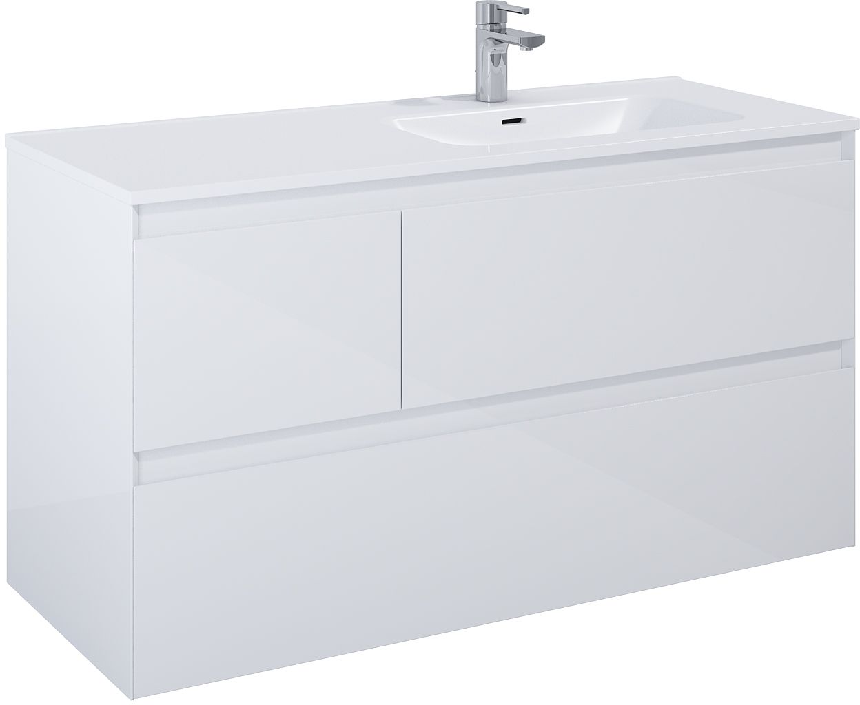 Elita Split kast 120x45.8x63.5 cm hangend onder de wastafel wit RE012005158060