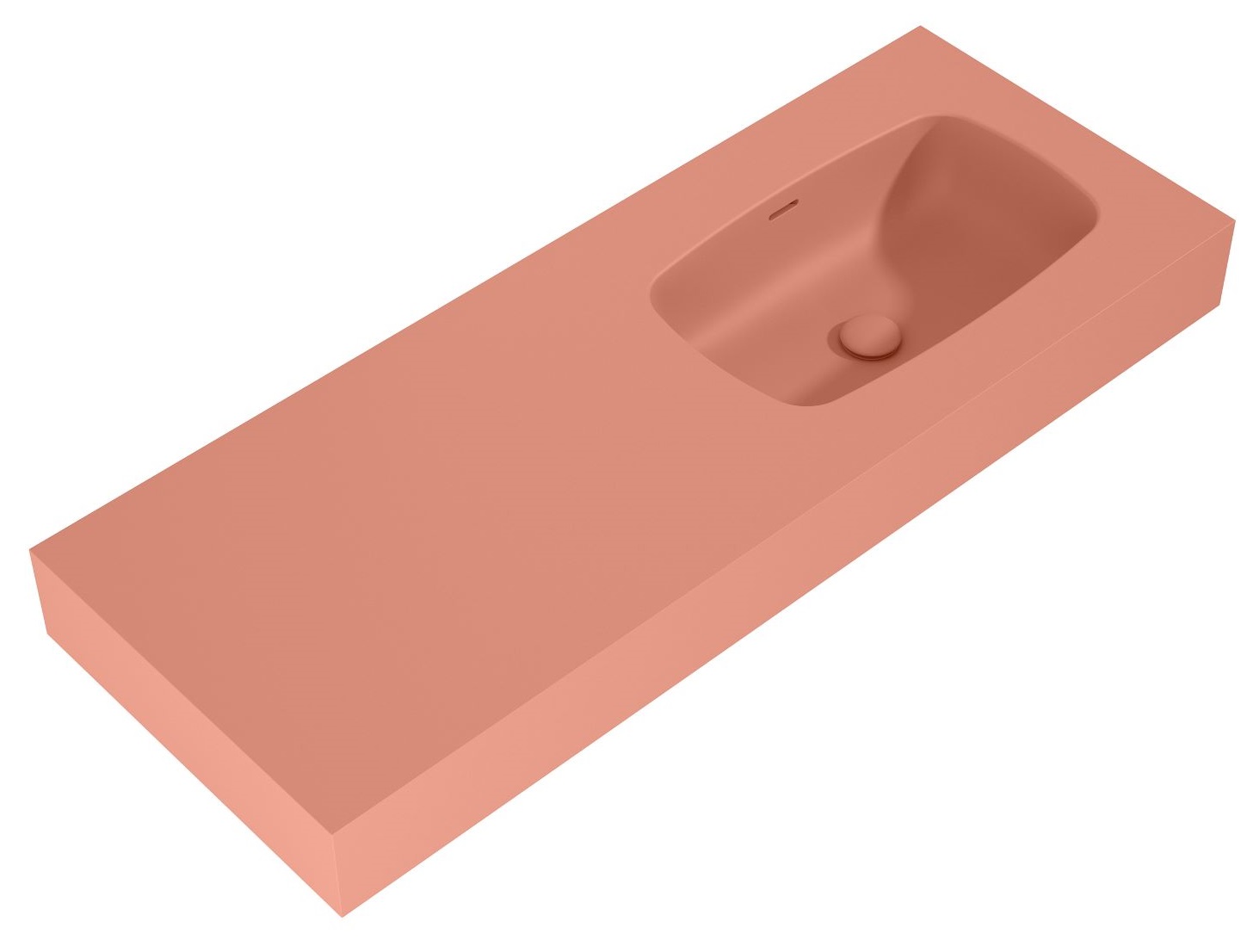 Elita Dimple wastafel 121x46 cm rechthoekig klassiek roze mat RE041202026600
