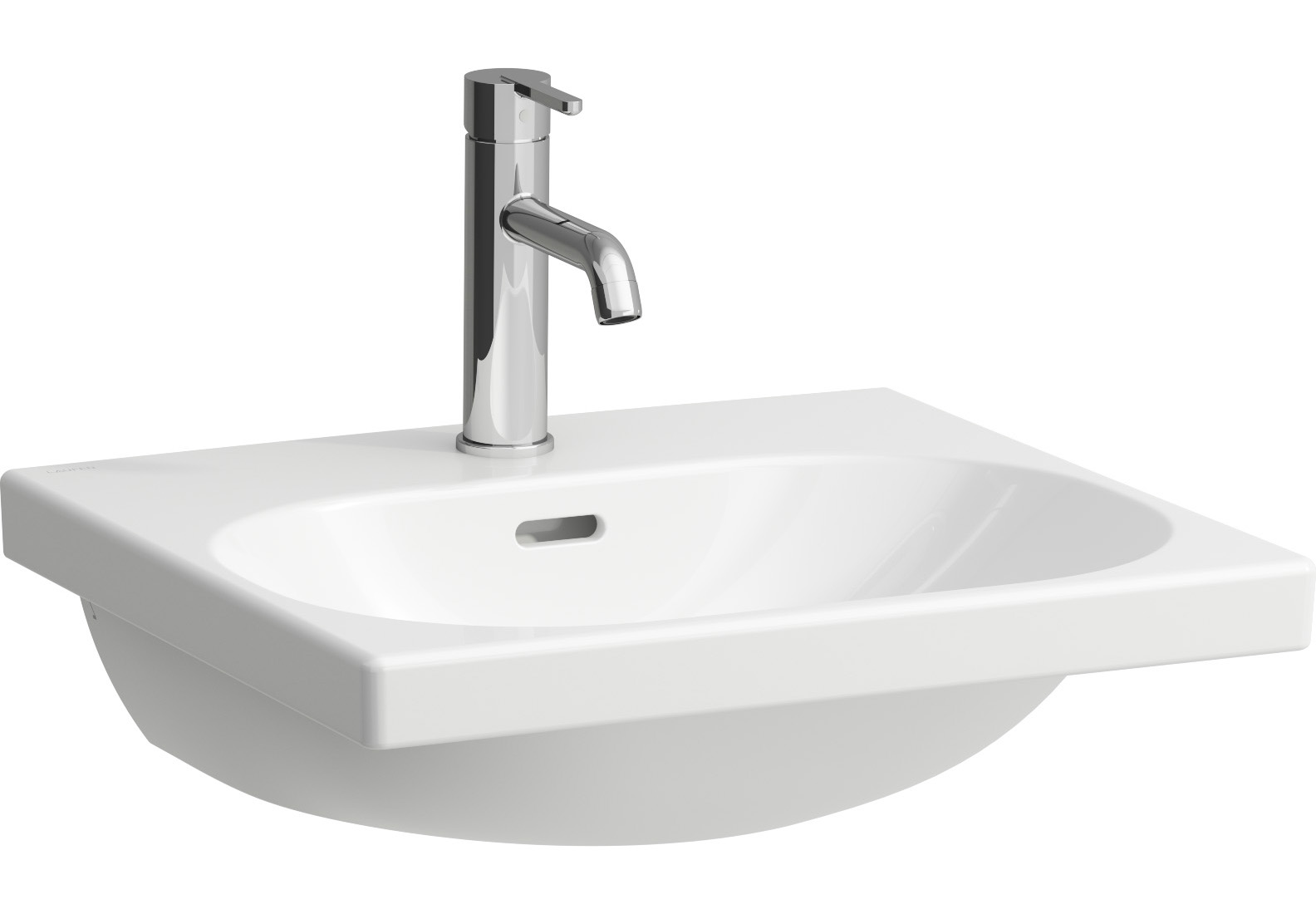 Laufen Lua wastafel 50x46 cm rechthoekig meubel wit glans H8100810001041