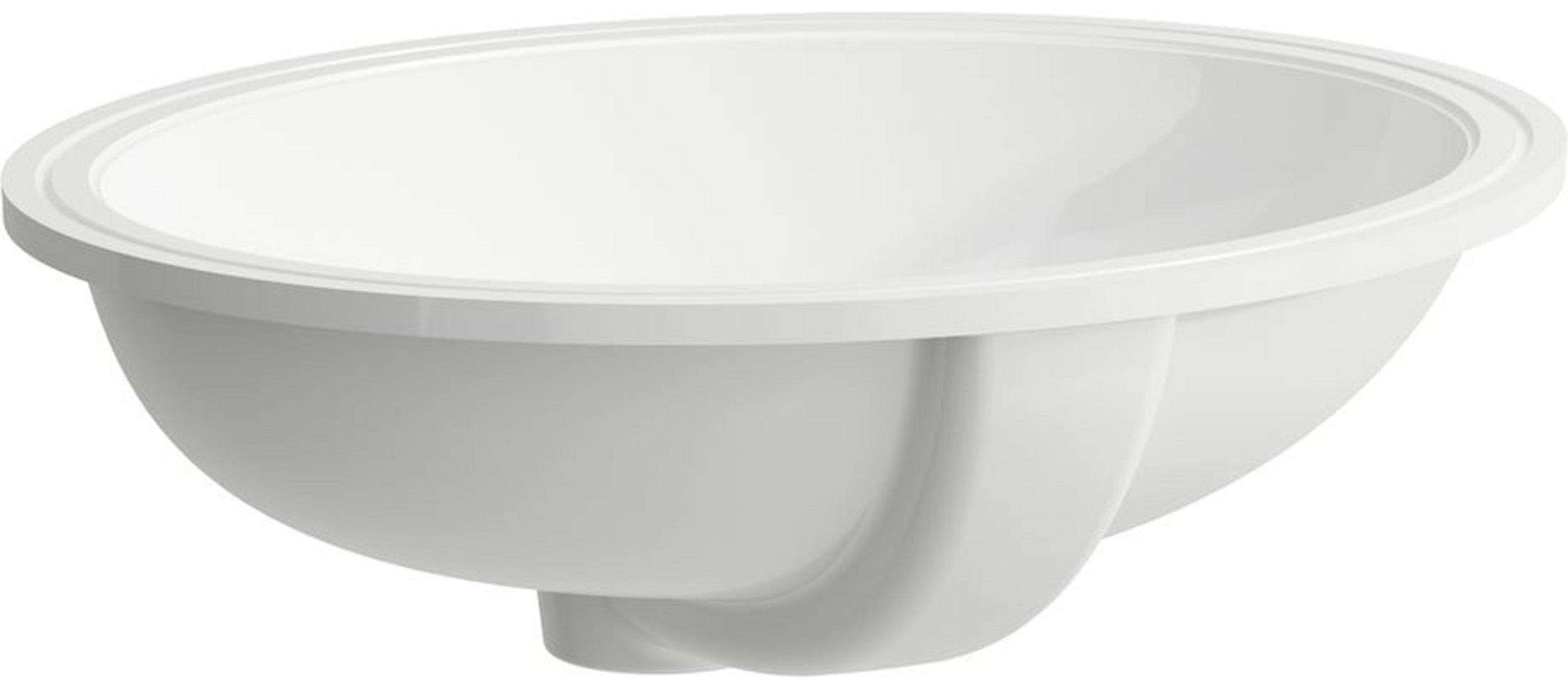 Laufen Savoy wastafel 44x36 cm ovaal onderblad wit glans H8189430001551