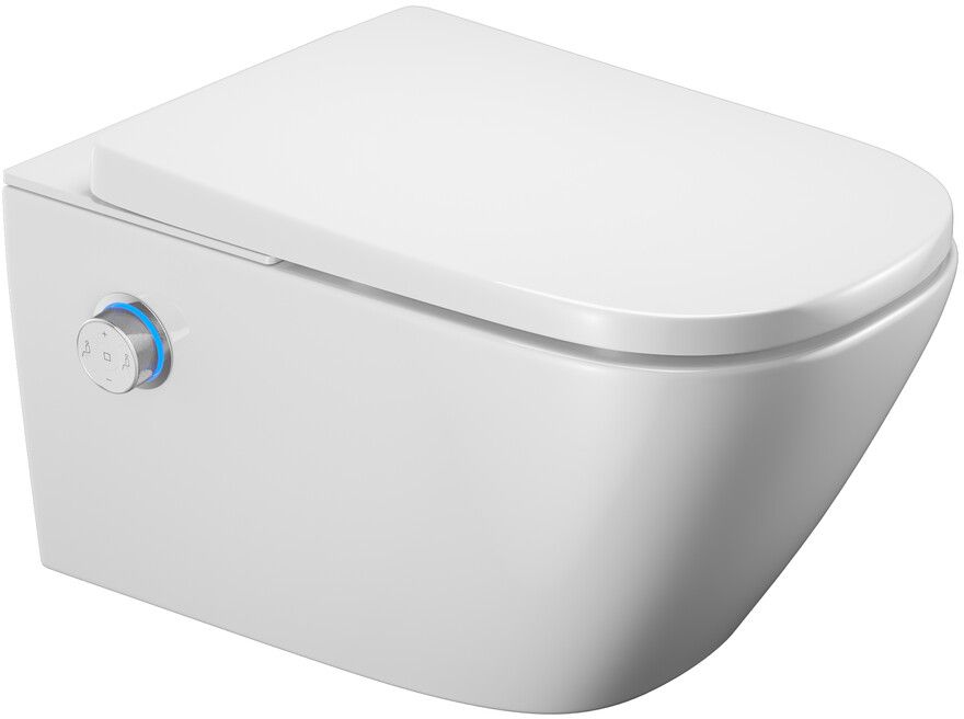 Set douche-wc Excellent Dakota CEEX.4124.593.S2.WH, bedieningsknop Excellent Dakota CEEX.4022.D2.CR