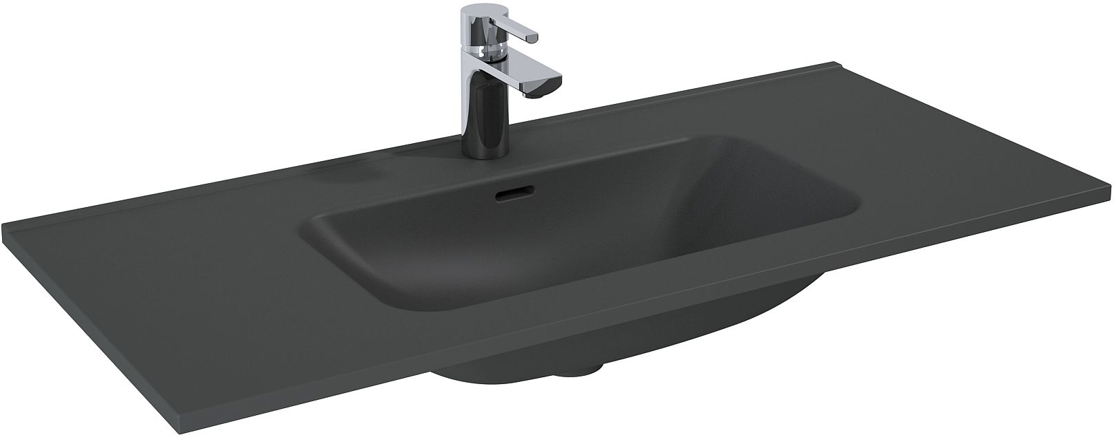 Elita Skappa wastafel 100.8x46 cm rechthoekig meubel antraciet mat RE041006066010
