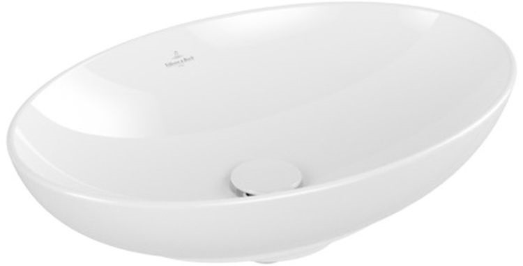 Villeroy & Boch Loop & Friends wastafel 56x38 cm ovaal opbouw wit glans 4A4701R1