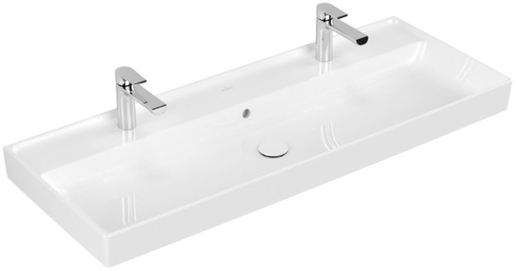 Villeroy & Boch Collaro wastafel 120x47 cm rechthoekig meubel wit glans 4A33C4R1