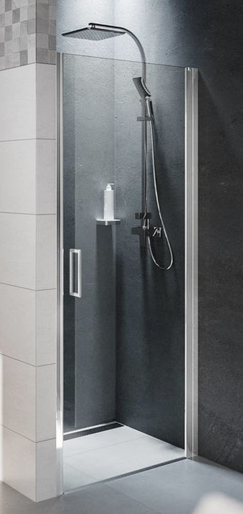Riho Novik douchedeur 90 cm kantelbaar chroom glans/helder glas G003002120
