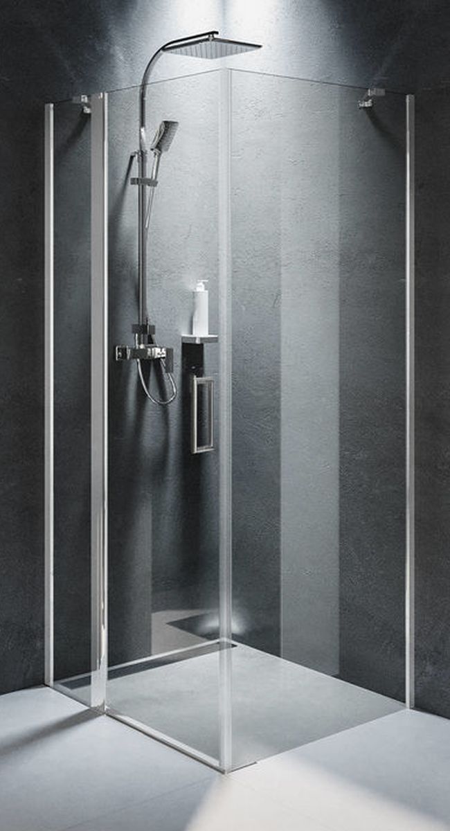 Riho Novik douchecabine 90x80 cm rechthoekig chroom glans/helder glas G003018120