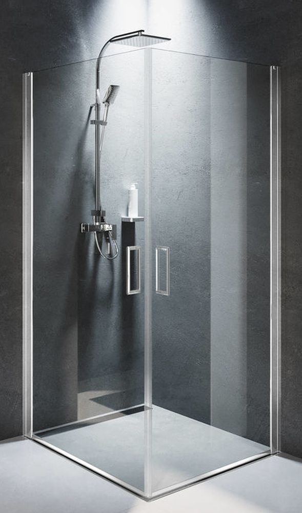 Riho Novik douchecabine 90x80 cm rechthoekig chroom glans/helder glas G003022120