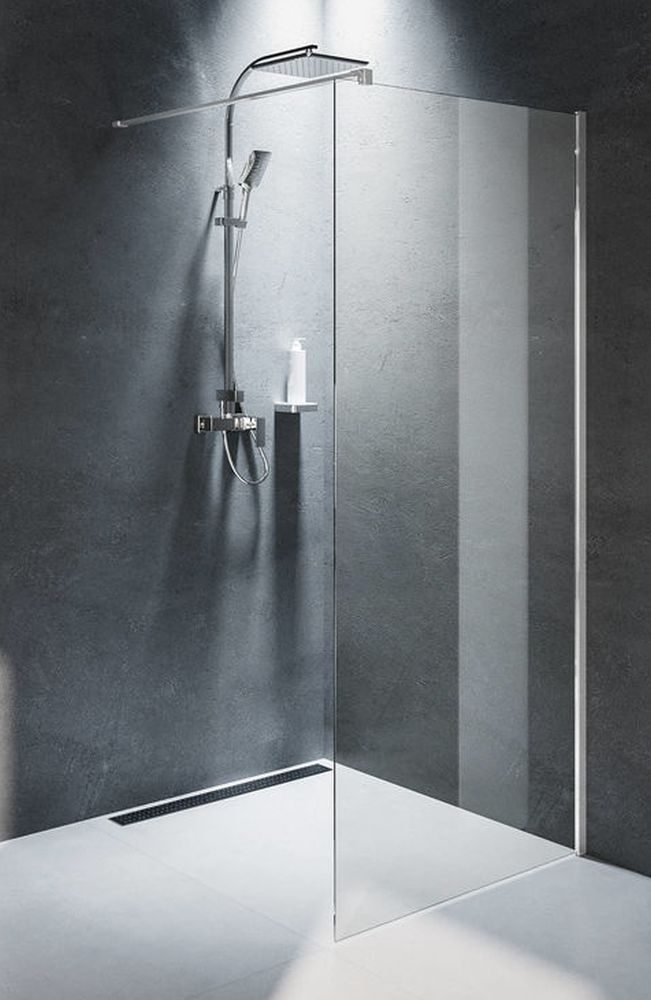 Riho Novik douchewand 120 cm chroom glans/helder glas G003031120