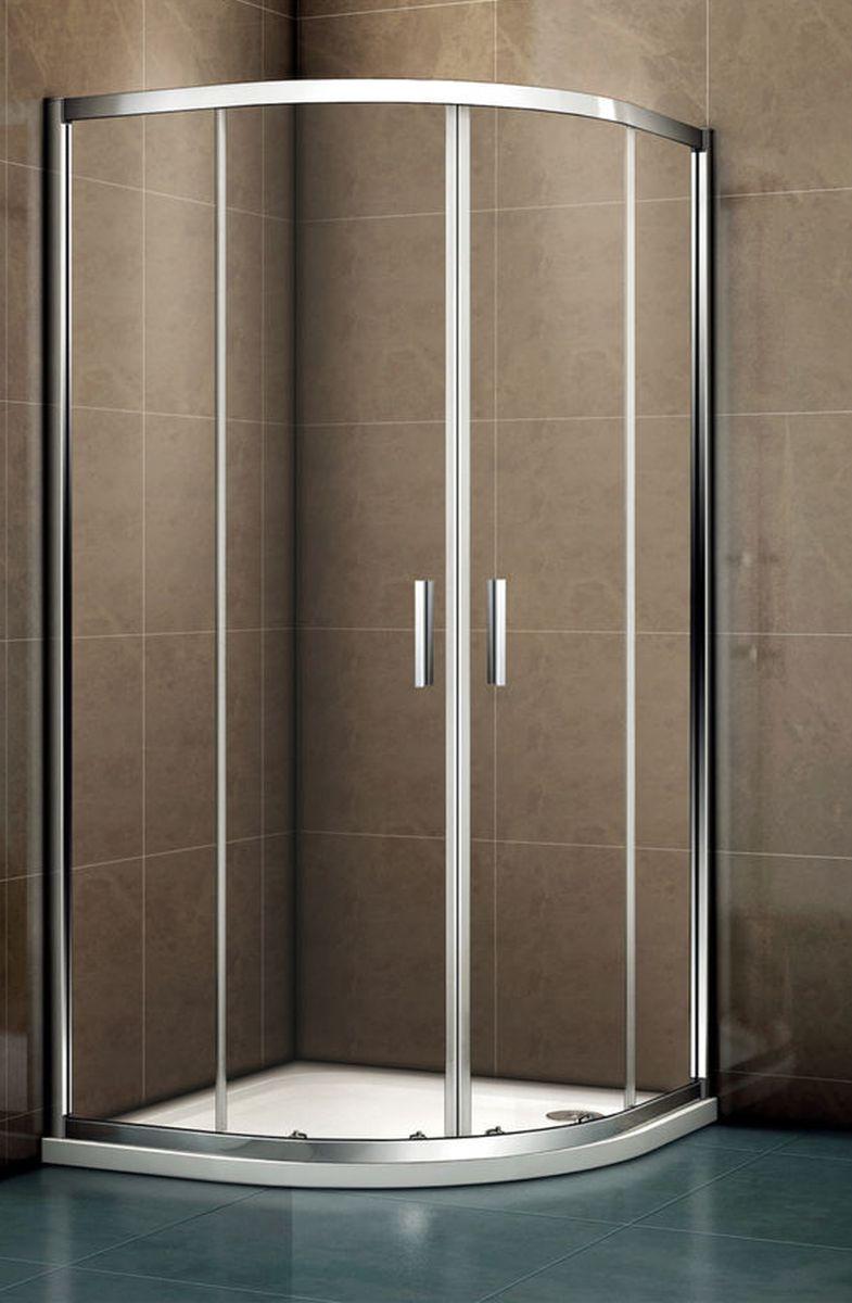 Riho Hamar 2.0 douchecabine 80x80 cm halfrond chroom glans/helder glas G007001120