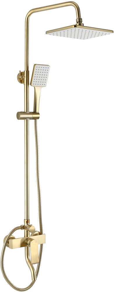 Rea Hass doucheset wand met regendouche gouden REA-B9972