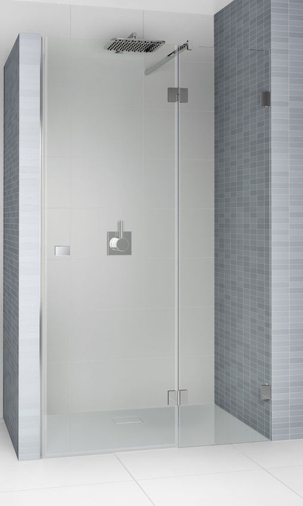 Riho Scandic douchedeur 120 cm kantelbaar zwart mat/helder glas G001026121