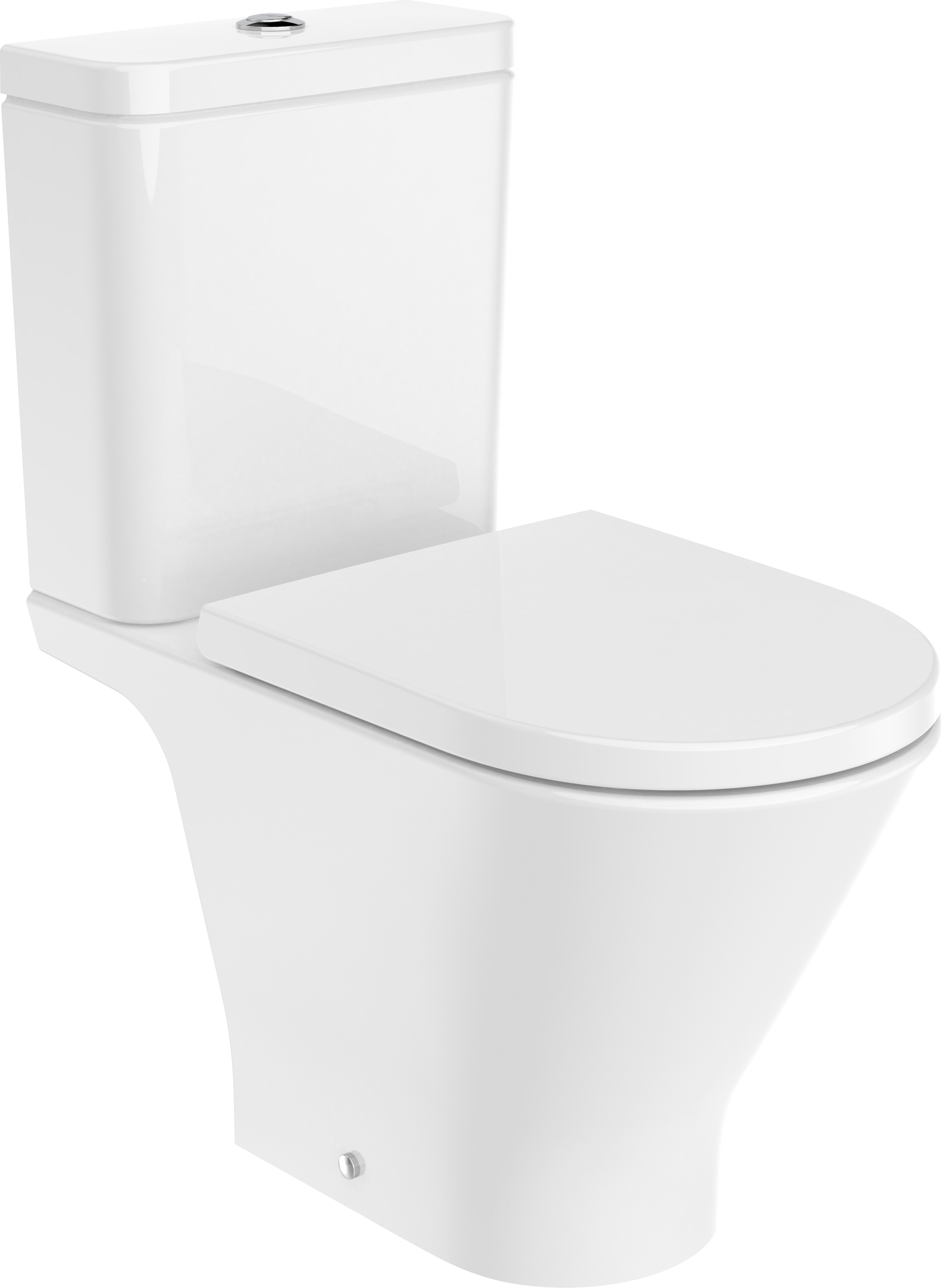 Roca Gap Round compacte toiletpot wit A3420N8S00